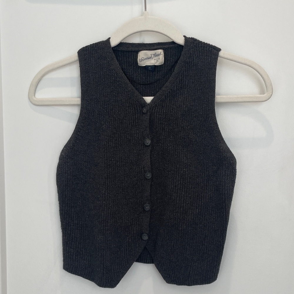 Women's Gray Sweater Vest